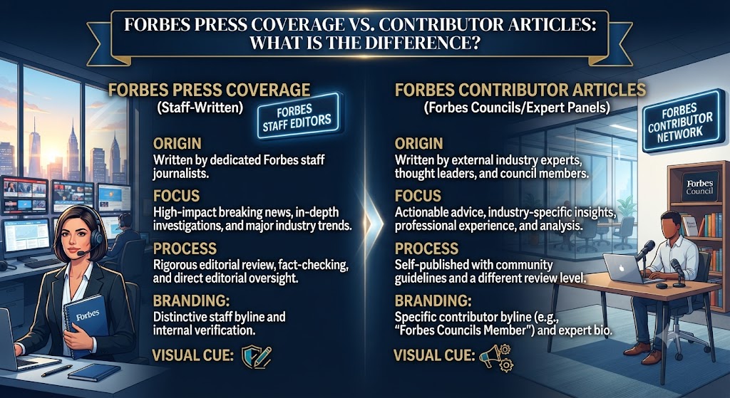 Forbes Press Coverage vs Forbes Contributor Articles What Is the Difference